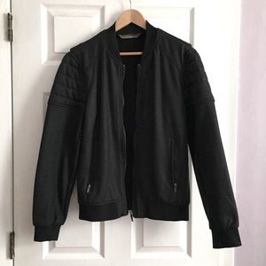 Zara Black Bomber motorcycle Jacket